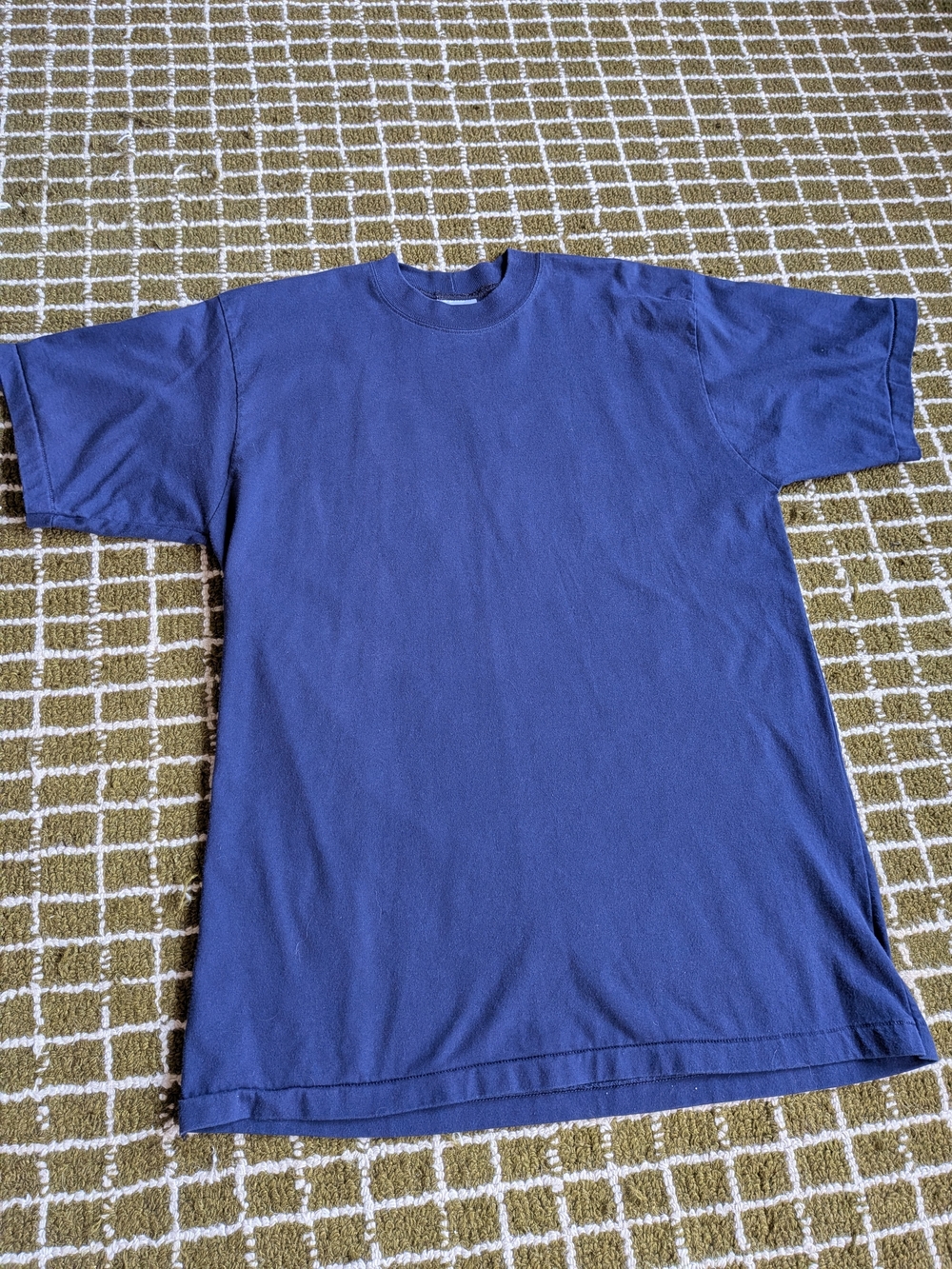 Vintage Made In USA Navy Crewneck T-Shirt - Men
